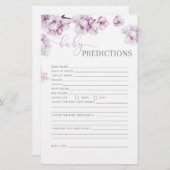 水彩薄紫さくらんぼ花のベビー予測 (正面/裏面)