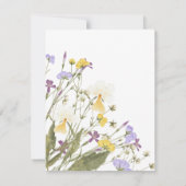 水彩薄紫コレクシ結婚ョン 出欠カード (裏面)