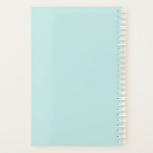 水彩薄紫ターコイズグラデーションピンクローズ プランナー手帳 (裏面)