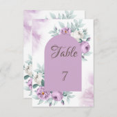 水彩薄紫バラ 招待状 (正面/裏面)