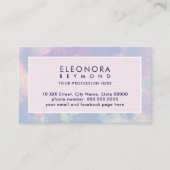 水彩薄紫ピンクグラデーションシエレガント 名刺 (正面)