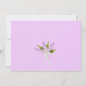 水彩薄紫ブーケ結婚のリハーサルディナー 招待状 (裏面)