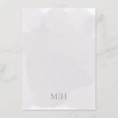 水彩薄紫ラベンダーシンプル詳細QRコード エンクロージャーカード (裏面)