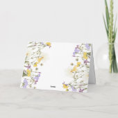 水彩薄紫結婚ズ サンキューカード (裏面)