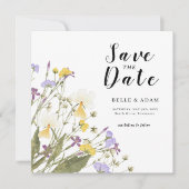 水彩薄紫結婚ズ セーブザデート (正面)
