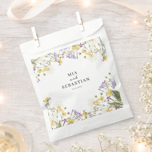 水彩薄紫結婚ズ フェイバーバッグ (クリップ留めされた状態)