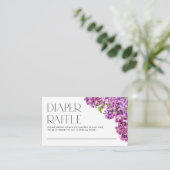 水彩薄紫花おむつラッフルゲーム エンクロージャーカード (スタンド正面)