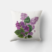 水彩薄紫花インパープルマウーブフローラ クッション (裏面)