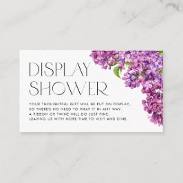 水彩薄紫花植物展示用シャワー エンクロージャーカード