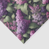 水彩薄紫花模様の切り離 薄葉紙 (詳細)