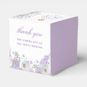 水彩薄紫花第1聖餐式ハート フェイバーボックス (裏面サイド)