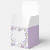 水彩薄紫花第1聖餐式ハート フェイバーボックス (オープン)