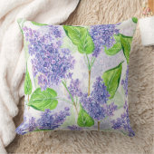 水彩薄紫花 クッション (ブランケット)
