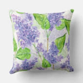 水彩薄紫花 クッション (裏面)