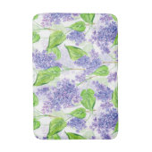 水彩薄紫花 バスマット (正面縦)