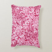 水彩薄紫花：ピンクのフローラ背景 アクセントクッション (裏面(縦))