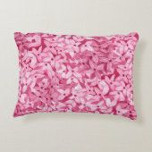 水彩薄紫花：ピンクのフローラ背景 アクセントクッション (裏面)