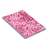 水彩薄紫花：ピンクのフローラ背景 ノートブック (右側)