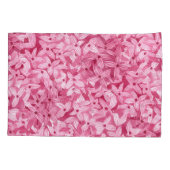 水彩薄紫花：ピンクのフローラ背景 枕カバー (裏面)