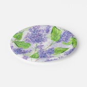 水彩薄紫花 ペーパープレート (アングル)