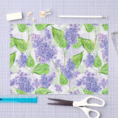 水彩薄紫花 薄葉紙 (クラフト)