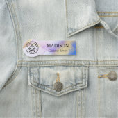 水彩薄紫高級金ゴールドパーソナライズされた名 名札 (インサイチュ)