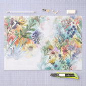 水彩薬草の飛沫 薄葉紙 (クラフト)