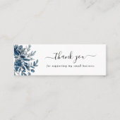 水彩藍感謝してい花割り引き スキニー名刺 (正面)