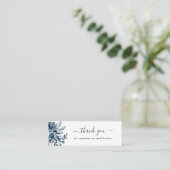 水彩藍感謝してい花割り引き スキニー名刺 (スタンド正面)