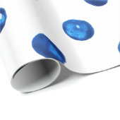 水彩藍色水玉模様 ラッピングペーパー (ロールコーナー)