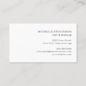 水彩藍青と金ゴールド 芸術的 名刺 (裏面)