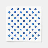 水彩藍青水玉模様模様 スタンダードカクテルナプキン (正面)