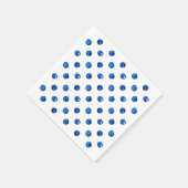 水彩藍青水玉模様模様 スタンダードカクテルナプキン (角)