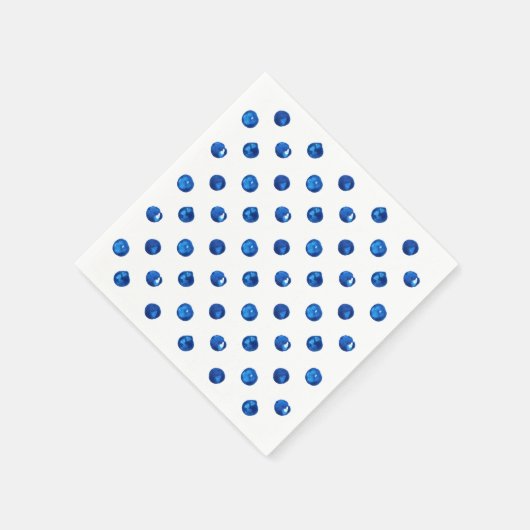 水彩藍青水玉模様模様 スタンダードカクテルナプキン (角)