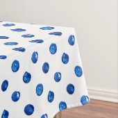 水彩藍青水玉模様模様 テーブルクロス (インサイチュ)