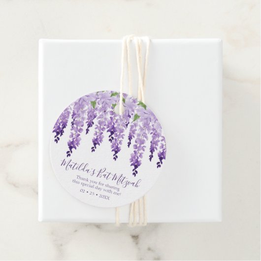 水彩藤ありがとう |バルミツワー フェイバータグ (インサイチュ)