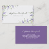 水彩藤と緑の名刺 名刺 (正面/裏面)