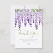 水彩藤の写真 |バルミツワー サンキューカード (正面)