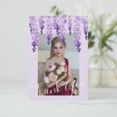 水彩藤の写真 |バルミツワー サンキューカード (スタンド正面)