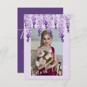 水彩藤の写真 |バルミツワー サンキューカード (正面/裏面)