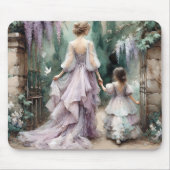 水彩藤の庭 マウスパッド (正面)