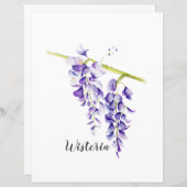 水彩藤の植物性スクラップブック紙 (正面/裏面)