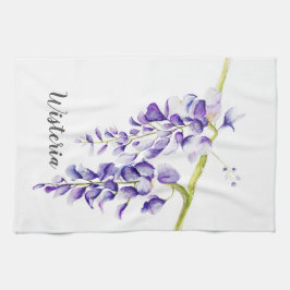 水彩藤の植物 キッチンタオル