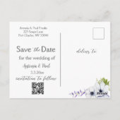 水彩藤の開花写真を保存 ポストカード (裏面)