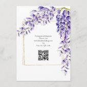 水彩藤の開花 エンクロージャーカード (裏面)