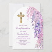 水彩藤アーチの確認 招待状 (正面)