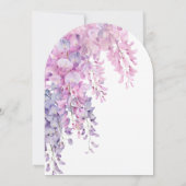 水彩藤アーチ洗礼 招待状 (裏面)