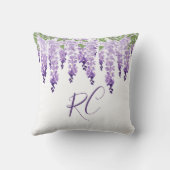 水彩藤パーソナライズされた図 クッション (裏面)