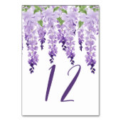 水彩藤パーソナライズされた表番号 テーブルナンバー (正面)