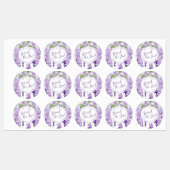 水彩藤結婚がラブスクリプトを広げる ラベル (シート)